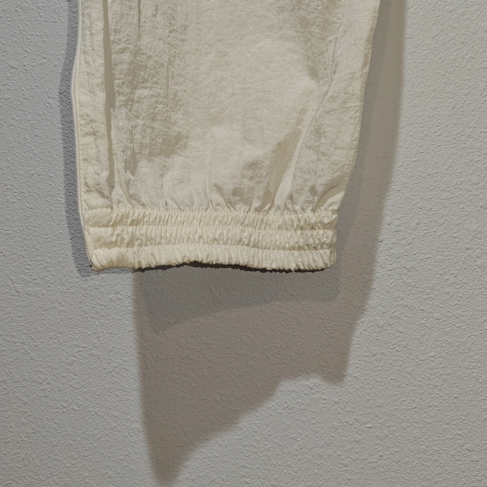 Vintage 90s Parachute Pants Large White Windbreaker Lightweight - Picture 6 of 13